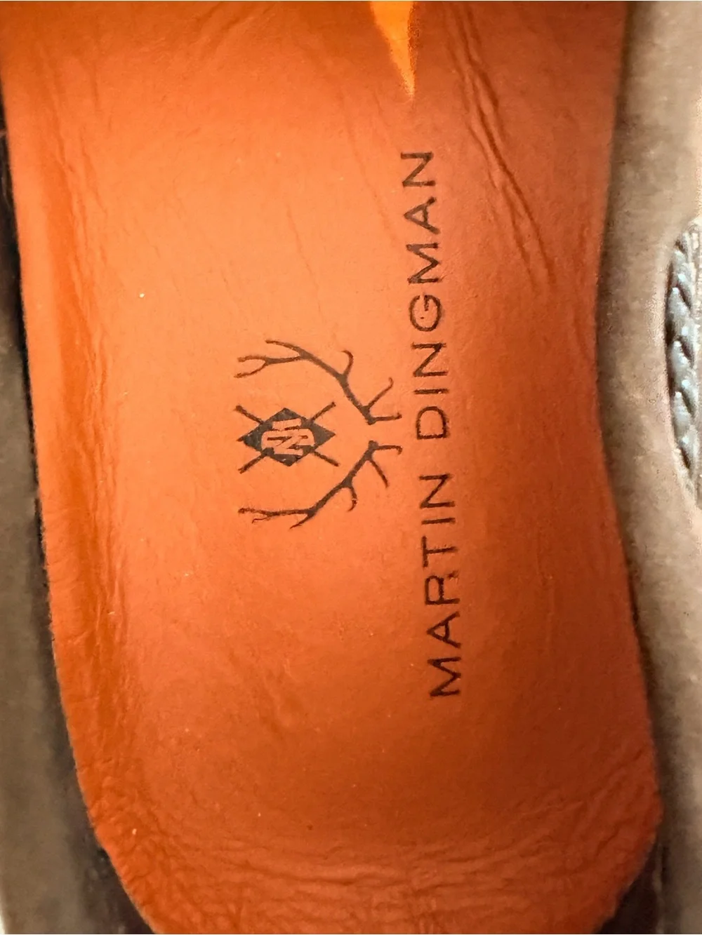 Martin Dingman Men's Slip-On Loafer with Orange Insole - size 10.5
